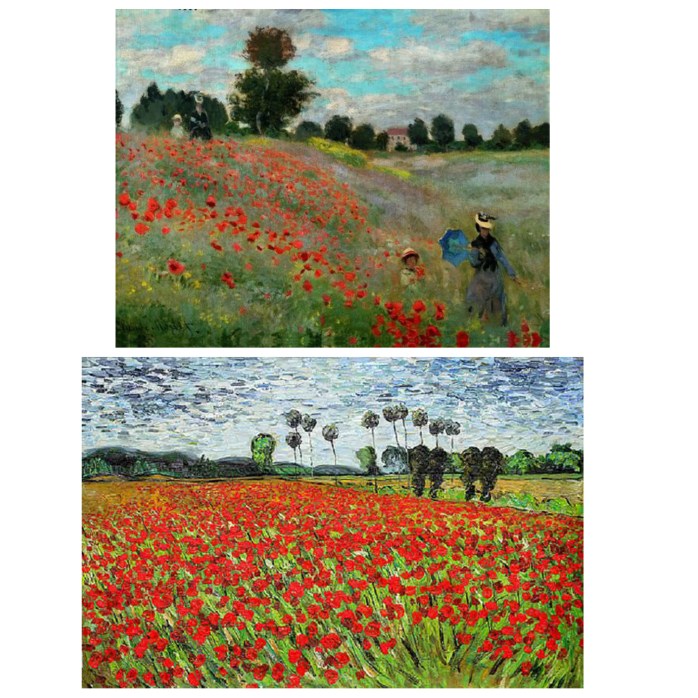 monet vangogh poppies